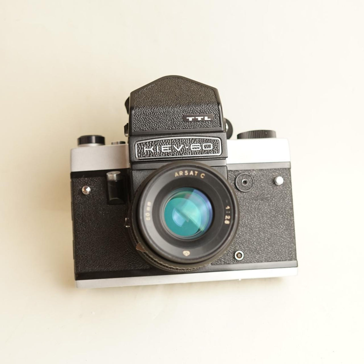 Kiev 60 TTL Film Camera + Lens | 6x6 | 120 Medium Format SLR | Tested & Working | Black