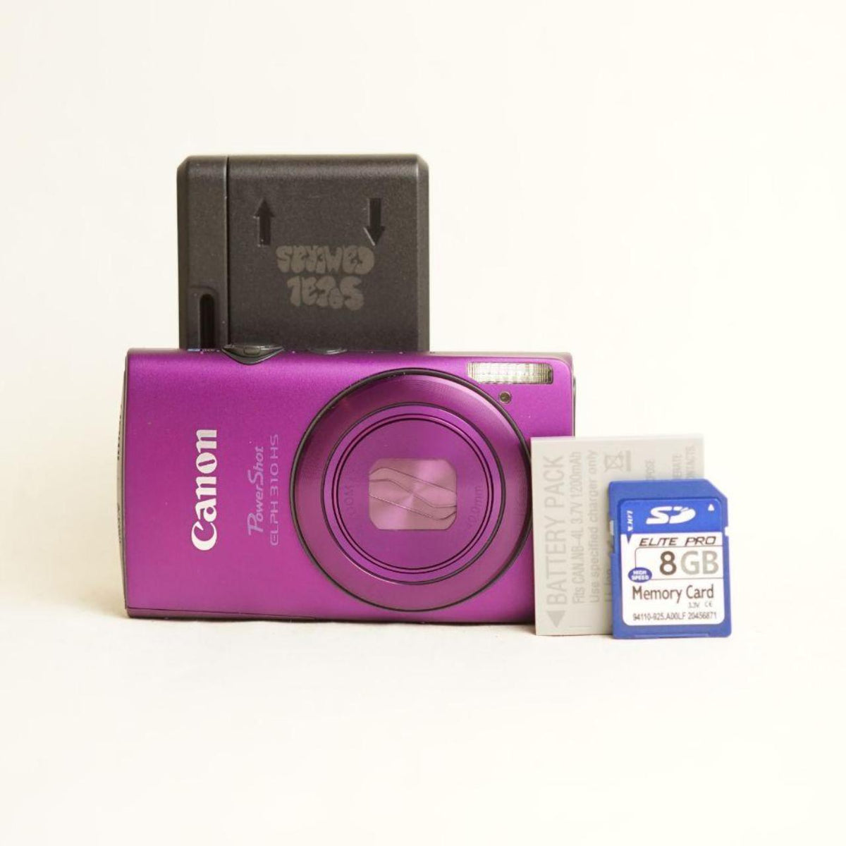 Canon PowerShot ELPH 310 HS Digital Camera | 12.1MP | Tested & Working | Purple