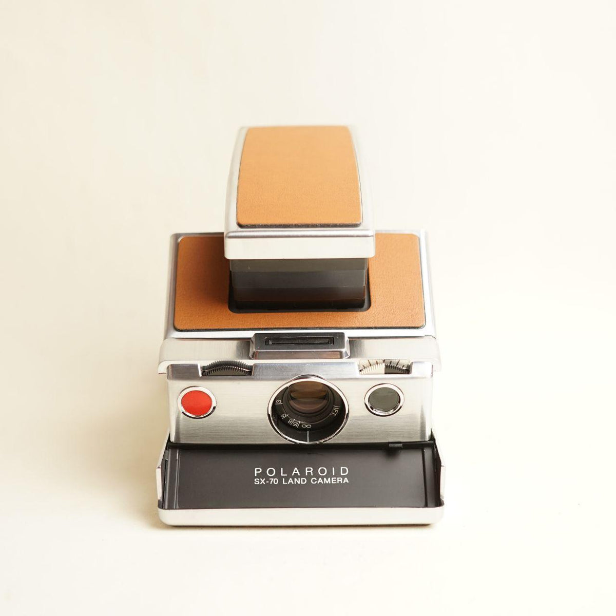 Polaroid SX-70 Land Camera | Instant Film Camera | Fully Refurbished Converted for 600 Film | Silver & Tan