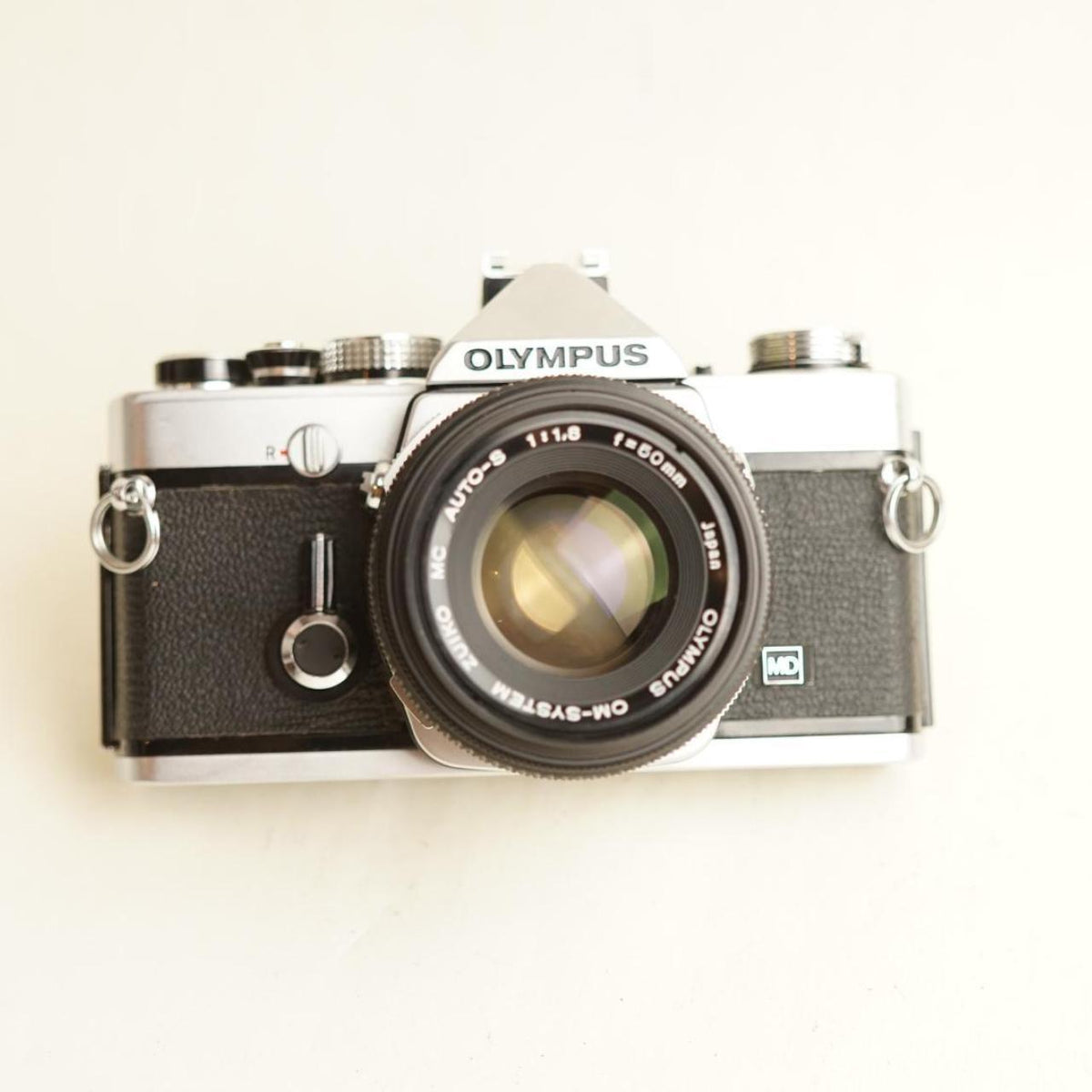 Olympus OM-1N Film Camera + Olympus 50mm f/1.8 Lens | 35mm SLR | Tested & Working | Silver & Black