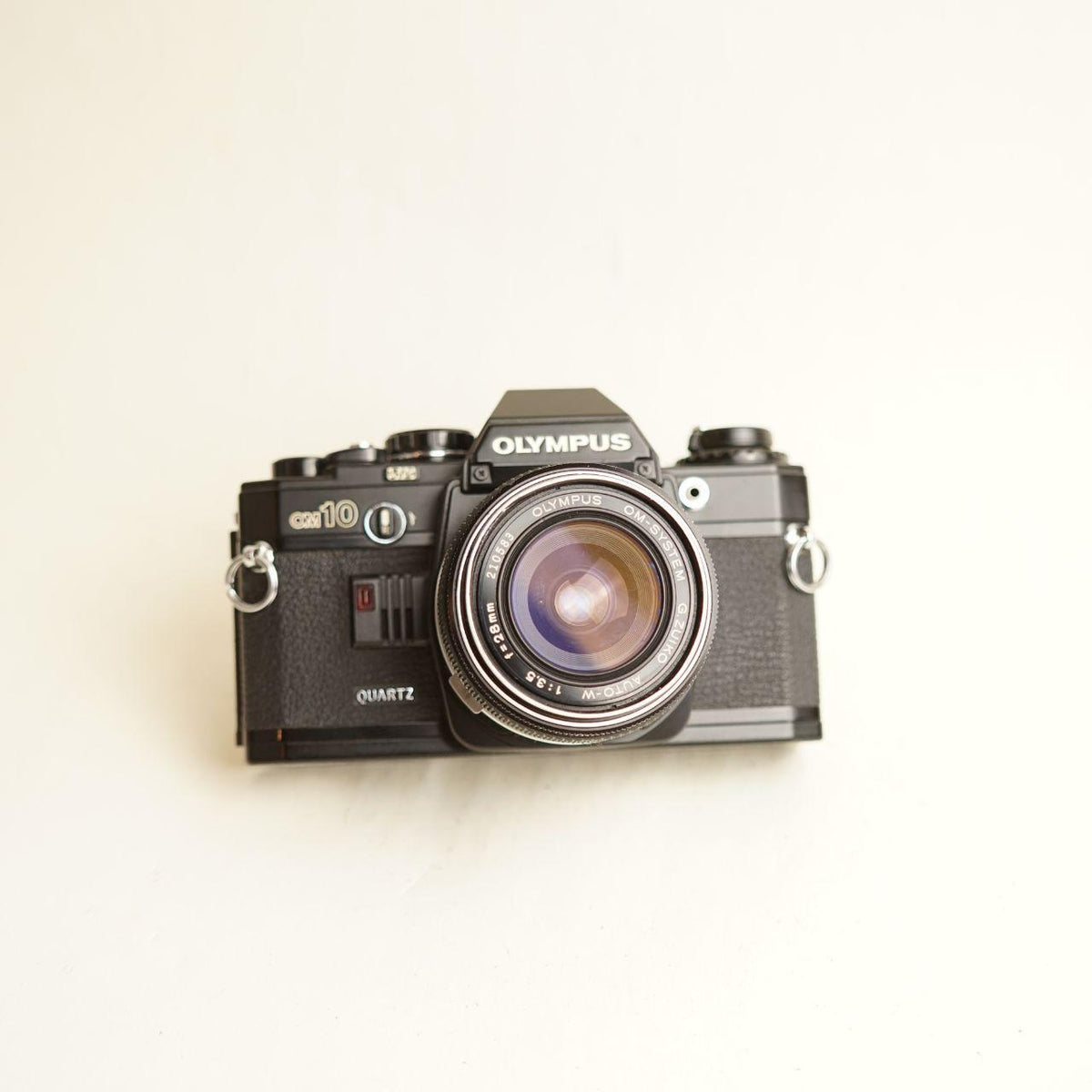 Olympus OM10 Film Camera + Olympus 28mm f/3.5 Lens | 35mm SLR | Tested & Working | Silver & Black