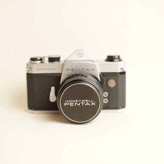 Pentax Spotmatic Film Camera | FULL CLA | 35mm SLR | Read Description | Silver & Black