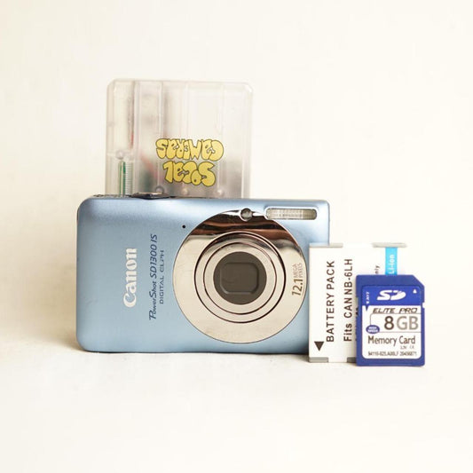 Canon PowerShot SD1300 IS Digital Camera | 12.1MP | Tested & Working | Blue