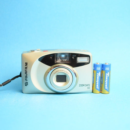 Fujifilm Zoom Date 60 Film Camera | 35mm Point & Shoot | Tested & Working | Gold