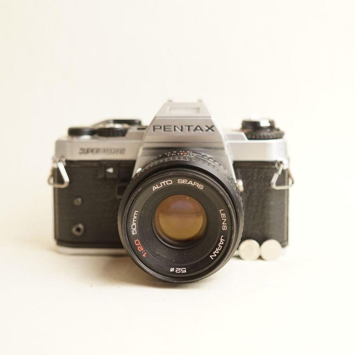 Pentax Super Program 35mm Film SLR + 50mm f/2 Lens | K Mount | Tested & Working | Silver