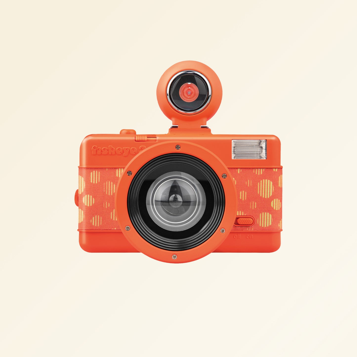 Lomography Fisheye 2 Film Camera | 35mm Point & Shoot | Tested & Working | Orange