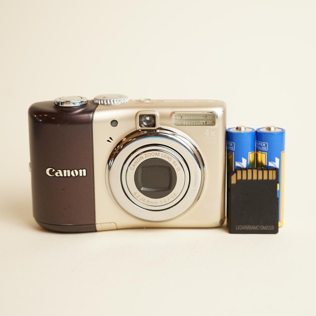 Canon PowerShot A1000 IS Digital Camera | 10.0MP | Tested & Working | Gold & Brown