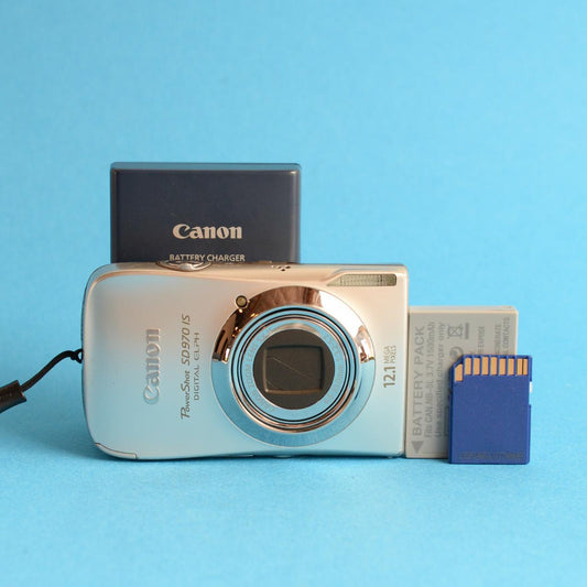 Canon PowerShot SD970 IS Digital Camera | 12.1MP | Tested & Working | Silver