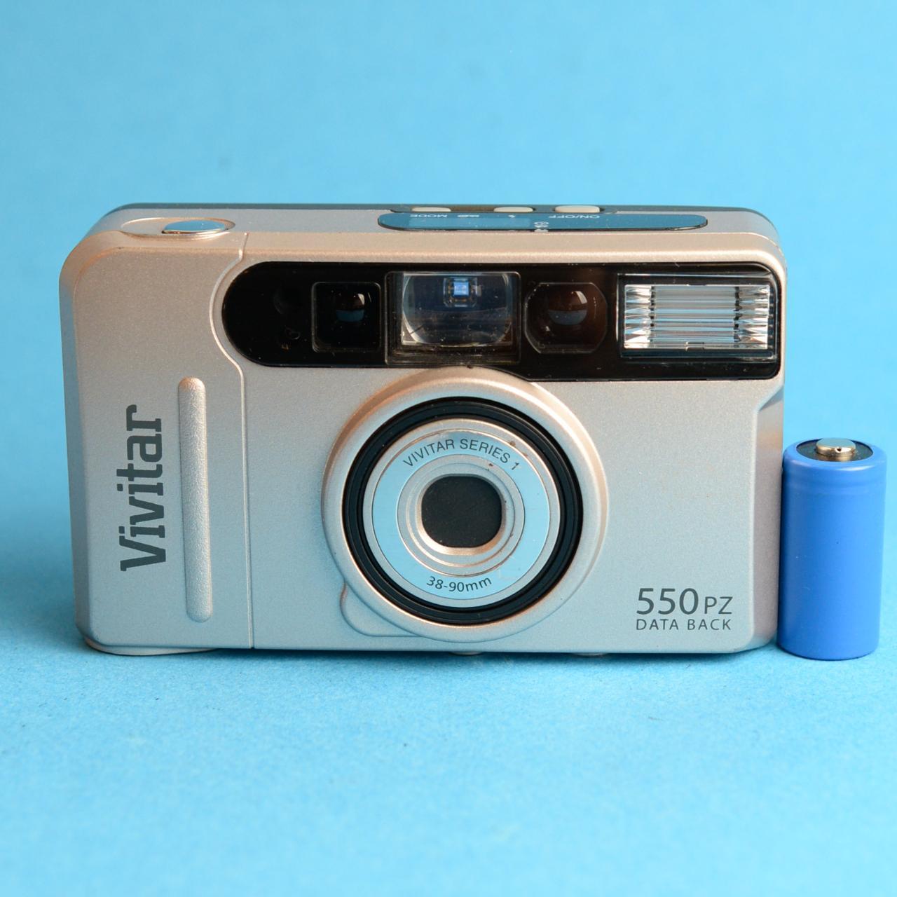 Vivitar 550 PZ Film Camera | 35mm Point and Shoot | Tested and Working w/Warranty | Silver