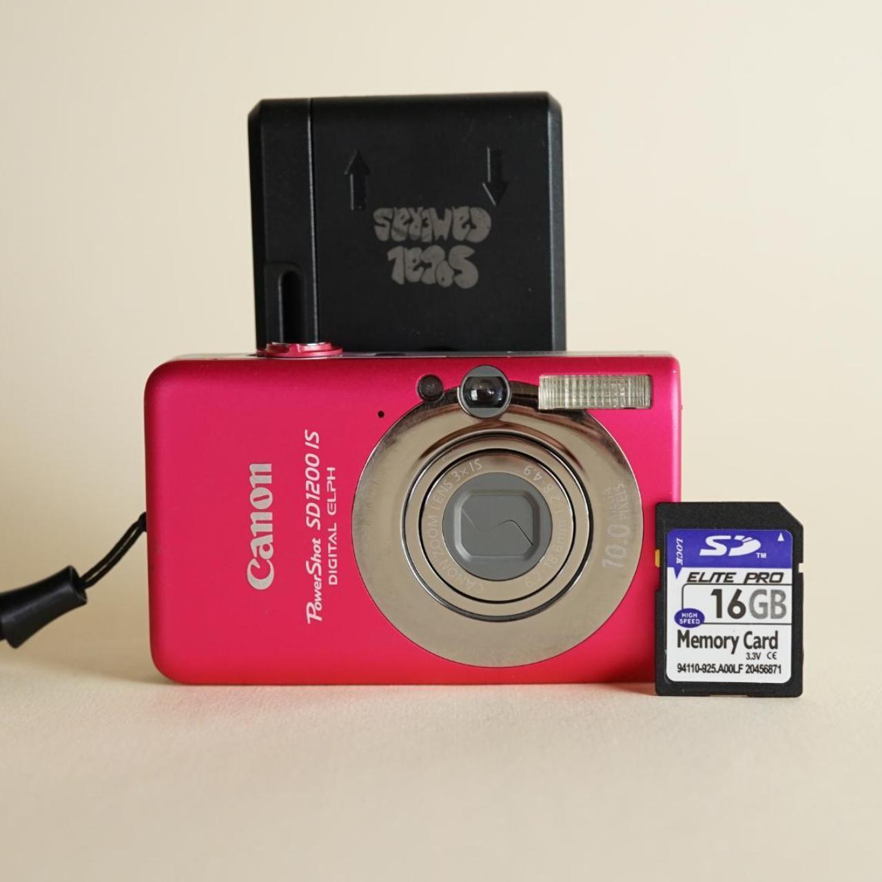 Canon PowerShot SD1200 IS | 10.0MP Digital Camera | Tested & Working | Pink