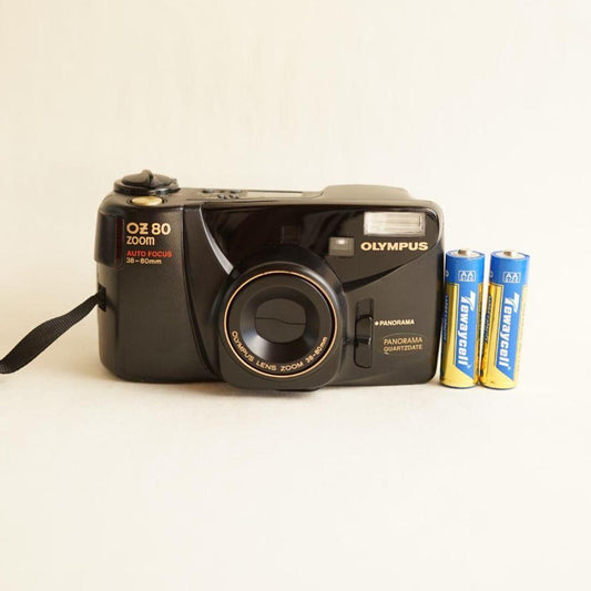 Olympus OZ 80 Zoom Film Camera | 35mm Point & Shoot | Tested & Working | Black