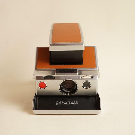 Polaroid SX-70 (Converted to 600 Film) Land Camera | Instant Film Camera | Tested & Working | Tan & Silver