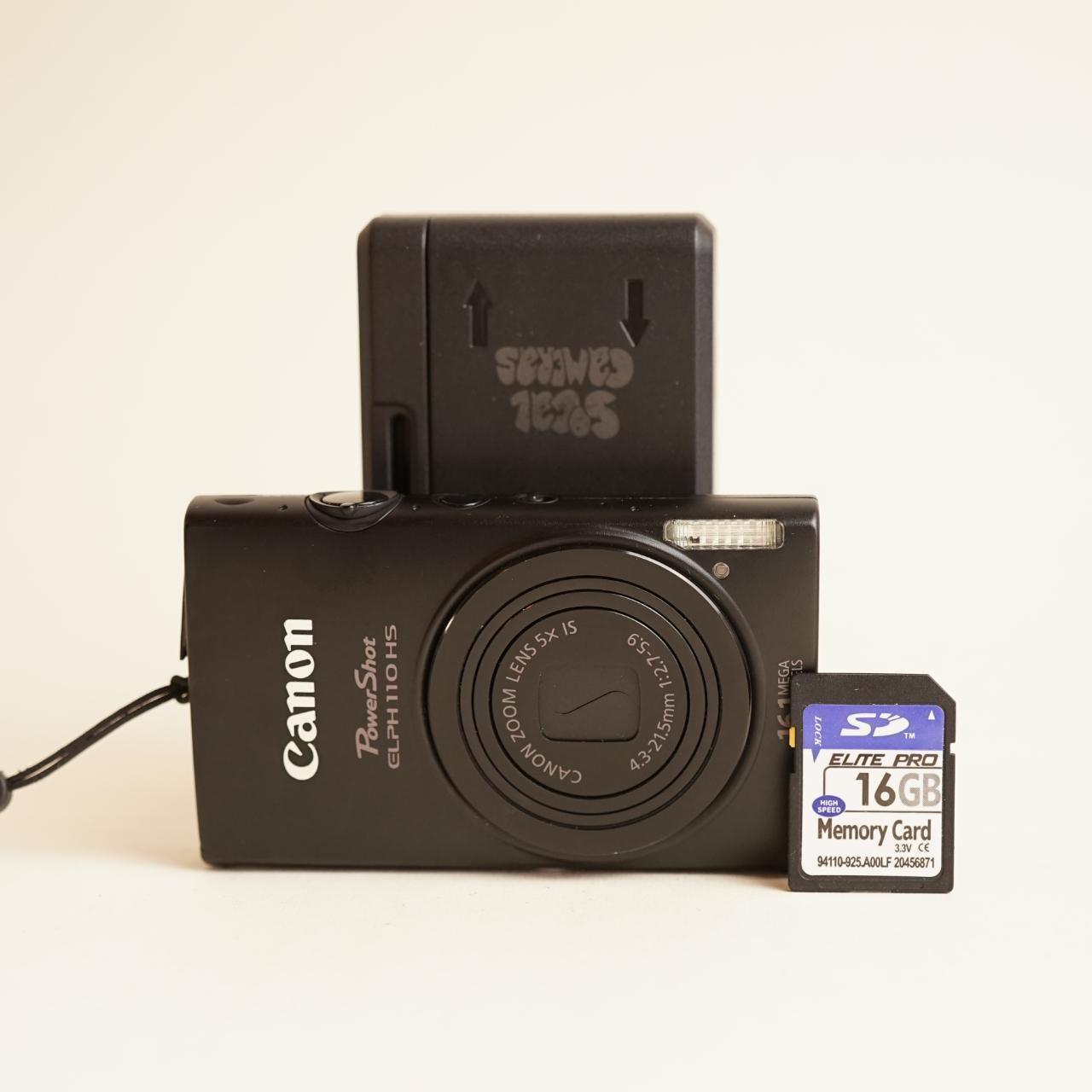 Canon PowerShot ELPH 110 HS Digital Camera | 16.1MP | Tested & Working | Black