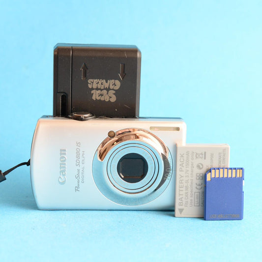 Canon PowerShot SD880 IS Digital Camera | 10MP | Tested & Working | Silver