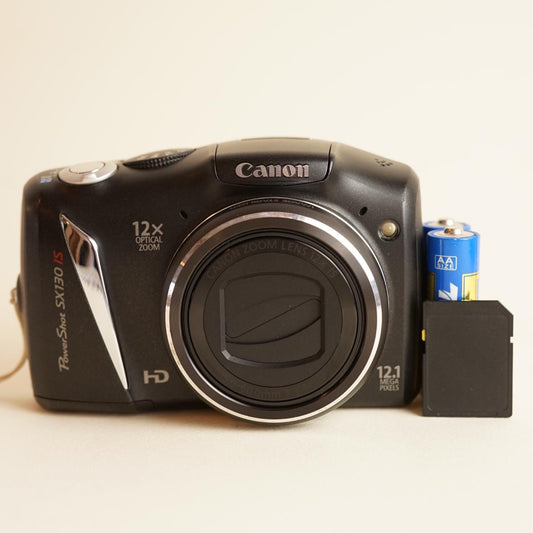 Canon PowerShot SX130 IS Digital Camera | 12.1MP | Tested & Working | Black