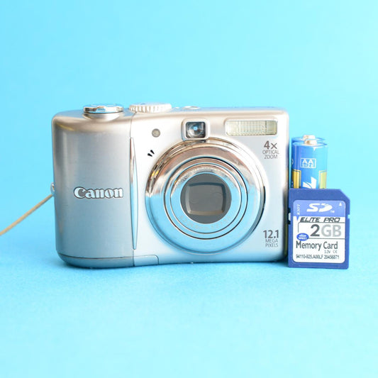 Canon PowerShot A1100 IS | 12.1MP Digital Camera | Tested & Working | Silver