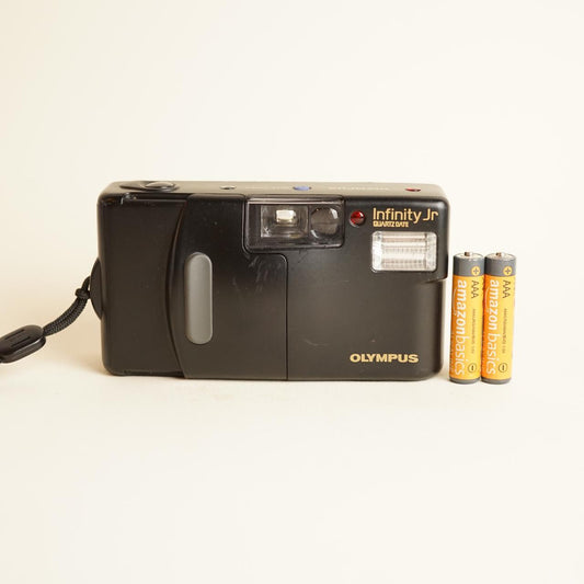 Olympus Infinity Jr | 35mm Point & Shoot Film Camera | Tested & Working | Black