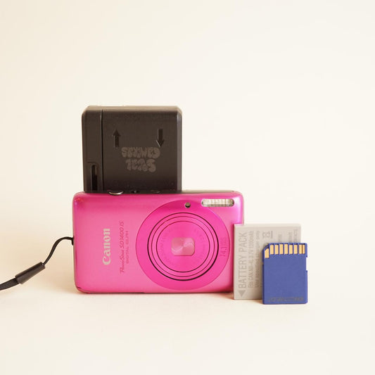 Canon PowerShot SD1400 IS Digital Camera | 14.1MP | Tested & Working | Pink