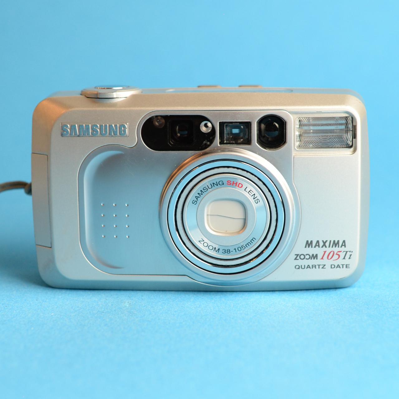 Samsung Maxima Zoom 105 TI Film Camera | 35mm Point and Shoot | Tested & Working | Silver