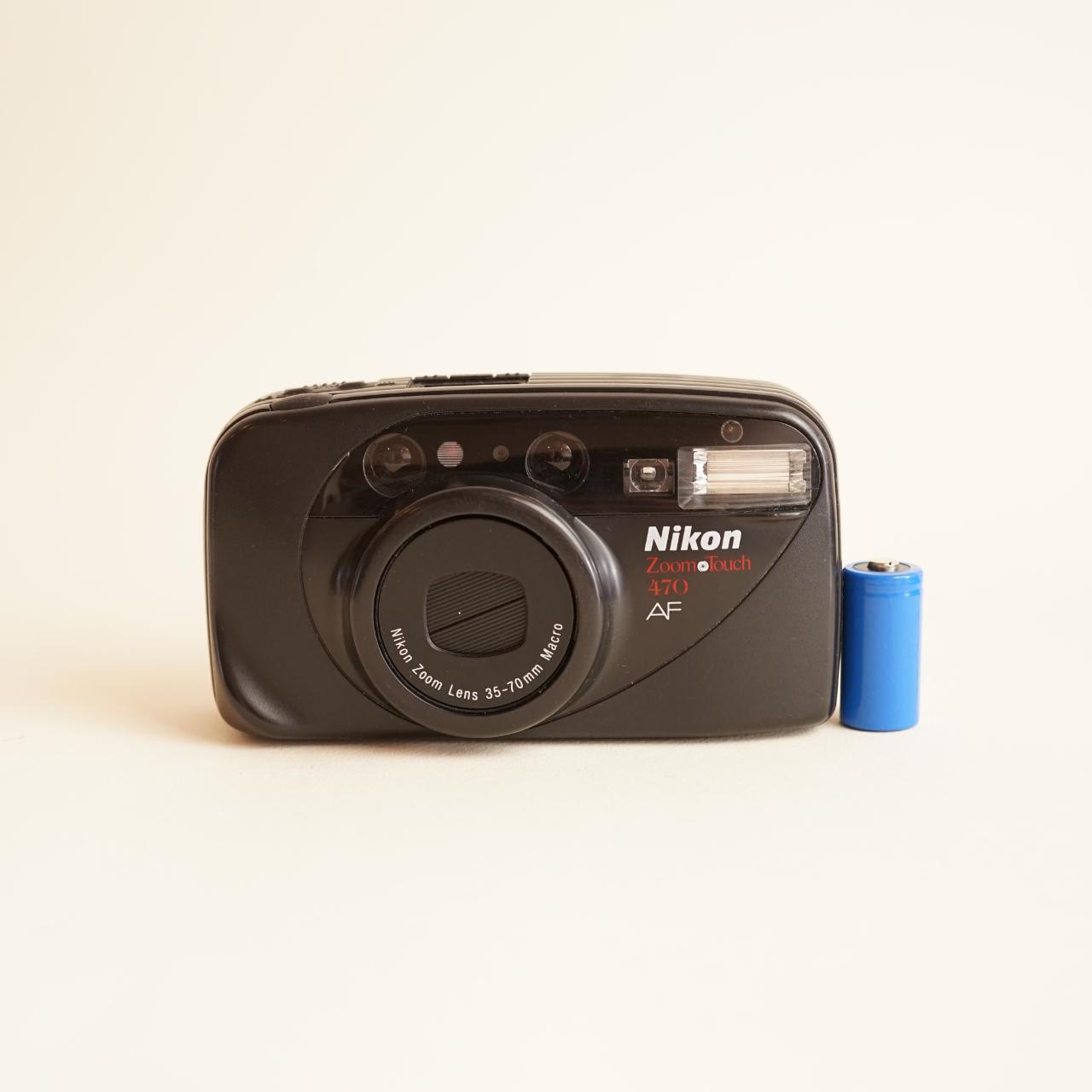 Nikon Zoom Touch 470 AF Film Camera | 35mm Point & Shoot | Tested & Working | Black