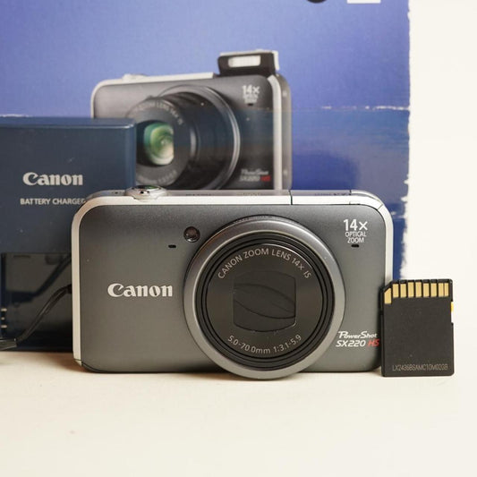 Canon PowerShot SX220 Digital Camera | 12MP | Test & Working | Grey