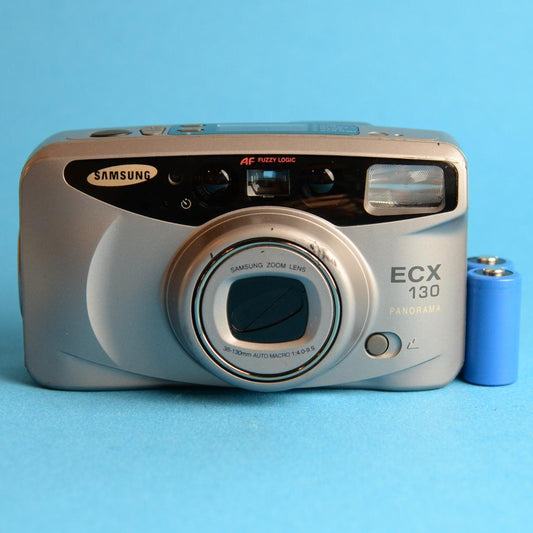 Samsung ECX 130 Panorama | 35mm Film Camera | Point & Shoot | Tested & Working | Silver