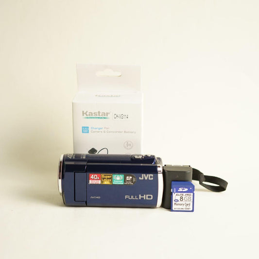 JVC Everio GZ-E100AU Camcorder | Tested & Working | Blue