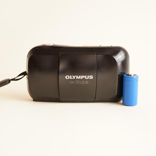 Olympus Stylus Film Camera | 35mm Point & Shoot | Tested & Working | Black