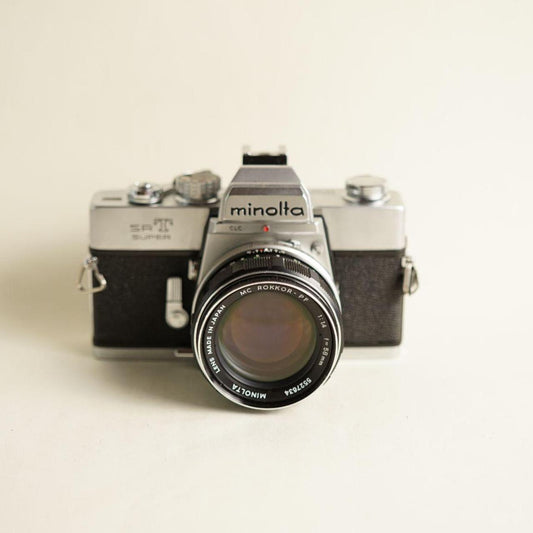 Minolta SRT Super | FULLY CLA'd | 35mm SLR Film Camera | Tested & Working | Silver & Black