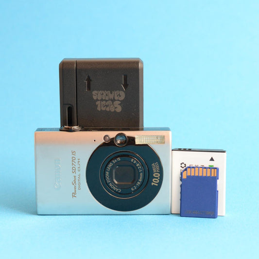 Canon PowerShot SD770 IS Digital Camera | 10MP | Tested & Working | Silver
