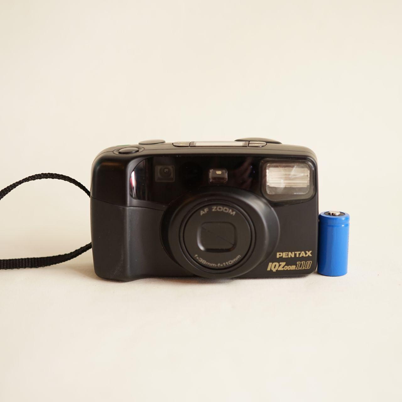 Pentax IQZoom 110 Film Camera | 35mm Point & Shoot | Tested & Working | Black