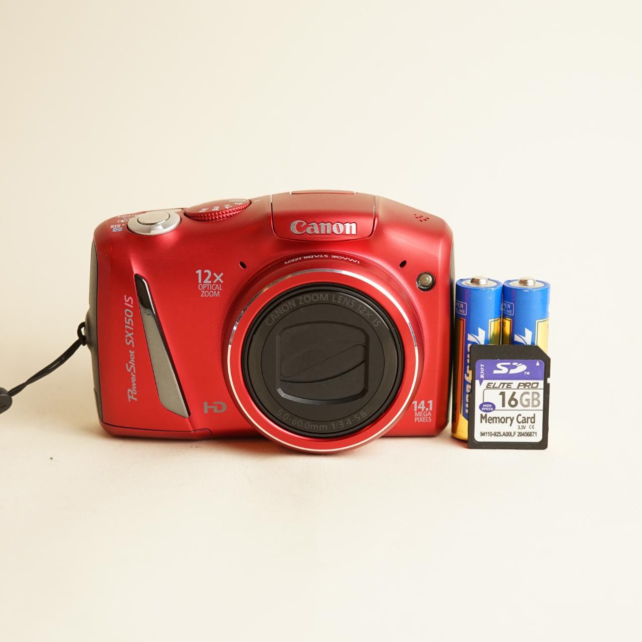 Canon PowerShot SX150 IS Digital Camera | 14.1MP | Tested & Working | Red