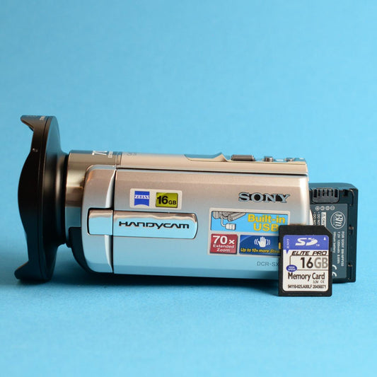 Sony Handycam DCR-SX85 Digital Camcorder with Fisheye Lens | Tested & Working | Silver
