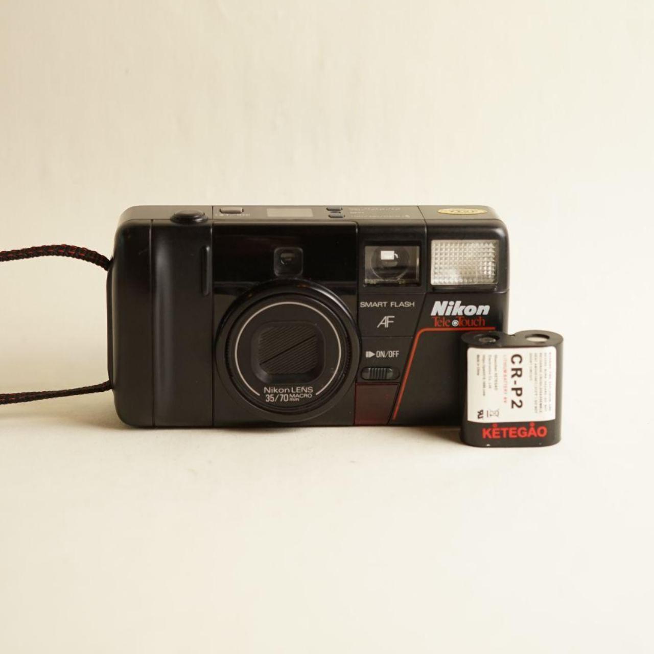 Nikon Tele Touch Film Camera | 35mm Point & Shoot | Tested & Working | Black