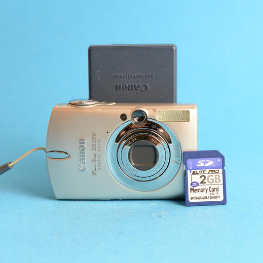 Canon PowerShot SD550 Digital Camera | 7MP | Tested & Working | Silver