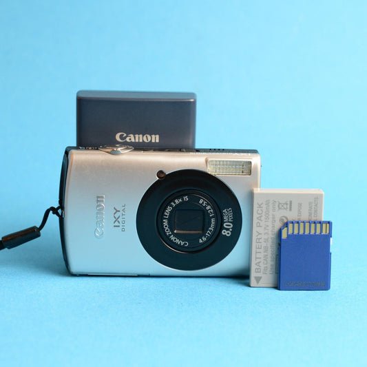Canon IXY Digital 910 IS Camera | 8.0MP | Tested & Working | Silver