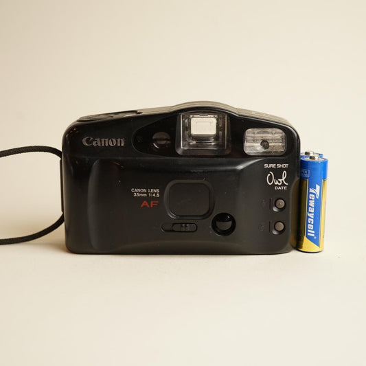 Canon SureShot Owl Date Film Camera | 35mm Point & Shoot | Tested & Working | Black