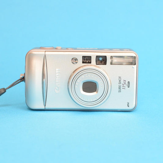 Canon Sure Shot 115u Film Camera | 35mm Point & Shoot | Tested & Working | Silver