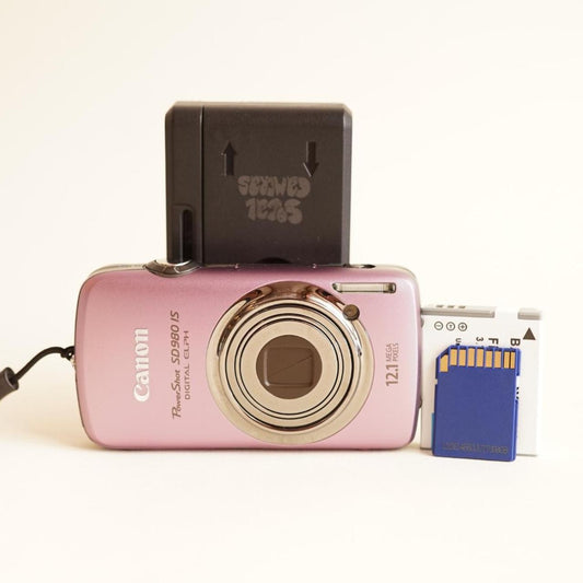 Canon PowerShot SD980 IS Digital Camera | 12MP | Tested & Working | Purple