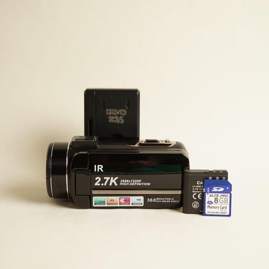 IR 2.7K Digital Camcorder | Tested & Working | Black