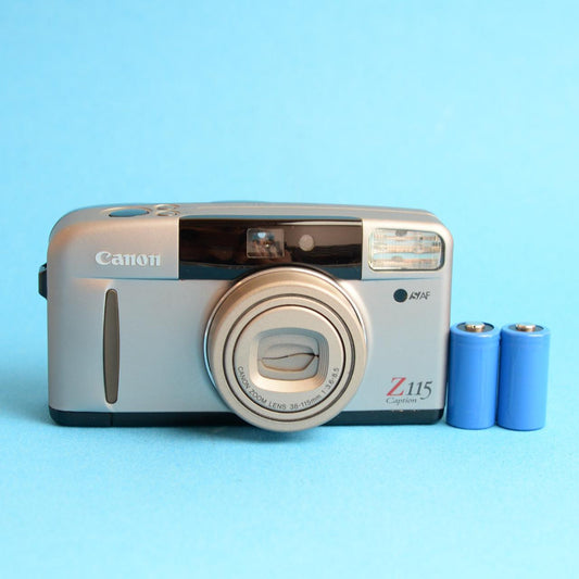 Canon Sure Shot Z115 Film Camera | 35mm Point & Shoot | Tested & Working | Silver