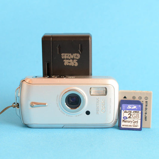 Pentax Optio W10 Digital Camera | 6MP | Tested & Working | Silver