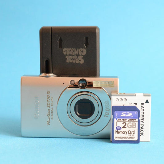 Canon PowerShot SD770 IS Digital Camera | 10MP | Tested & Working | Silver