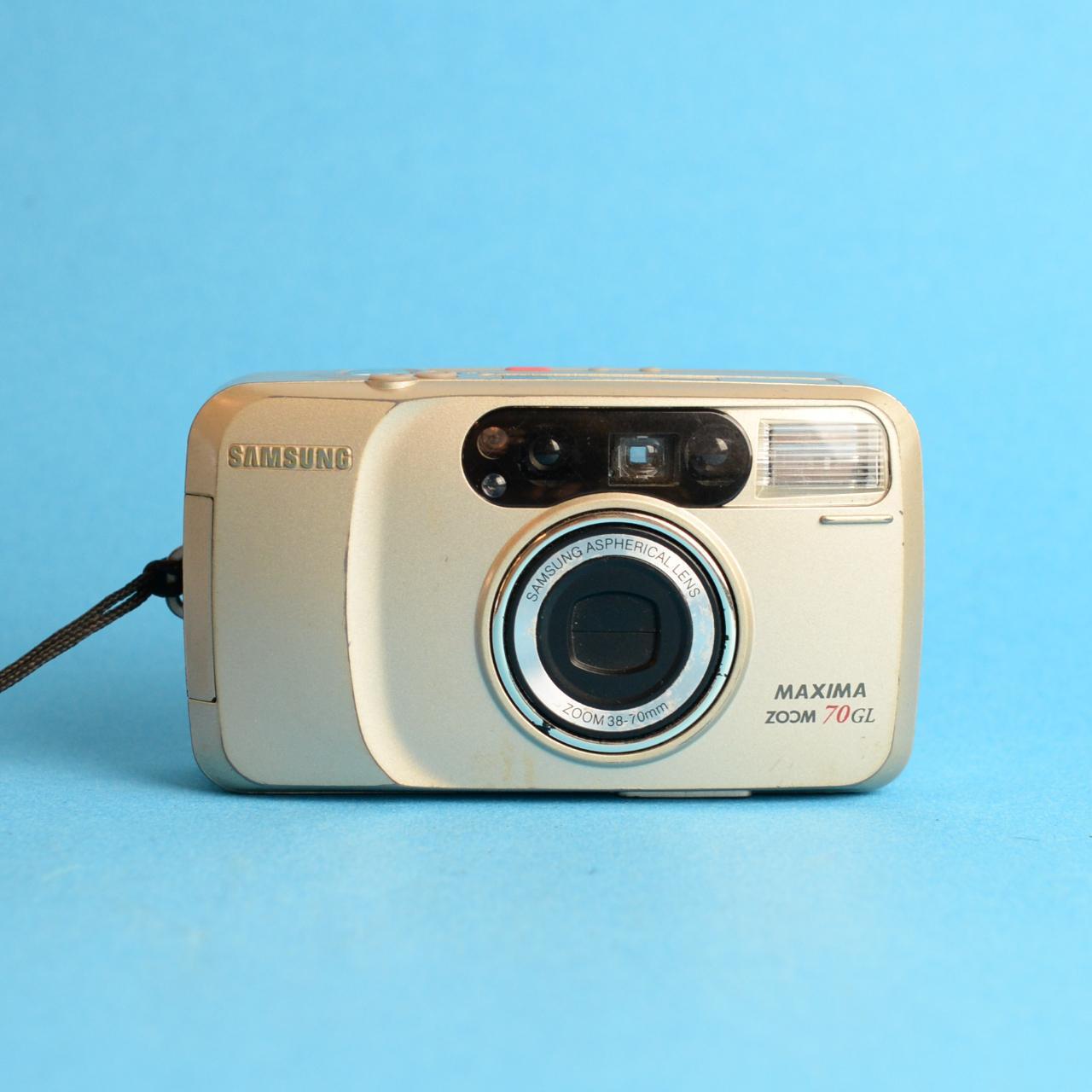 Samsung Maxima Zoom 70 GL | 35mm Point & Shoot Film Camera | Tested & Working | Gold