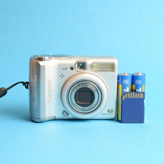 Canon PowerShot A520 Digital Camera | 4.0MP | Tested & Working | Silver