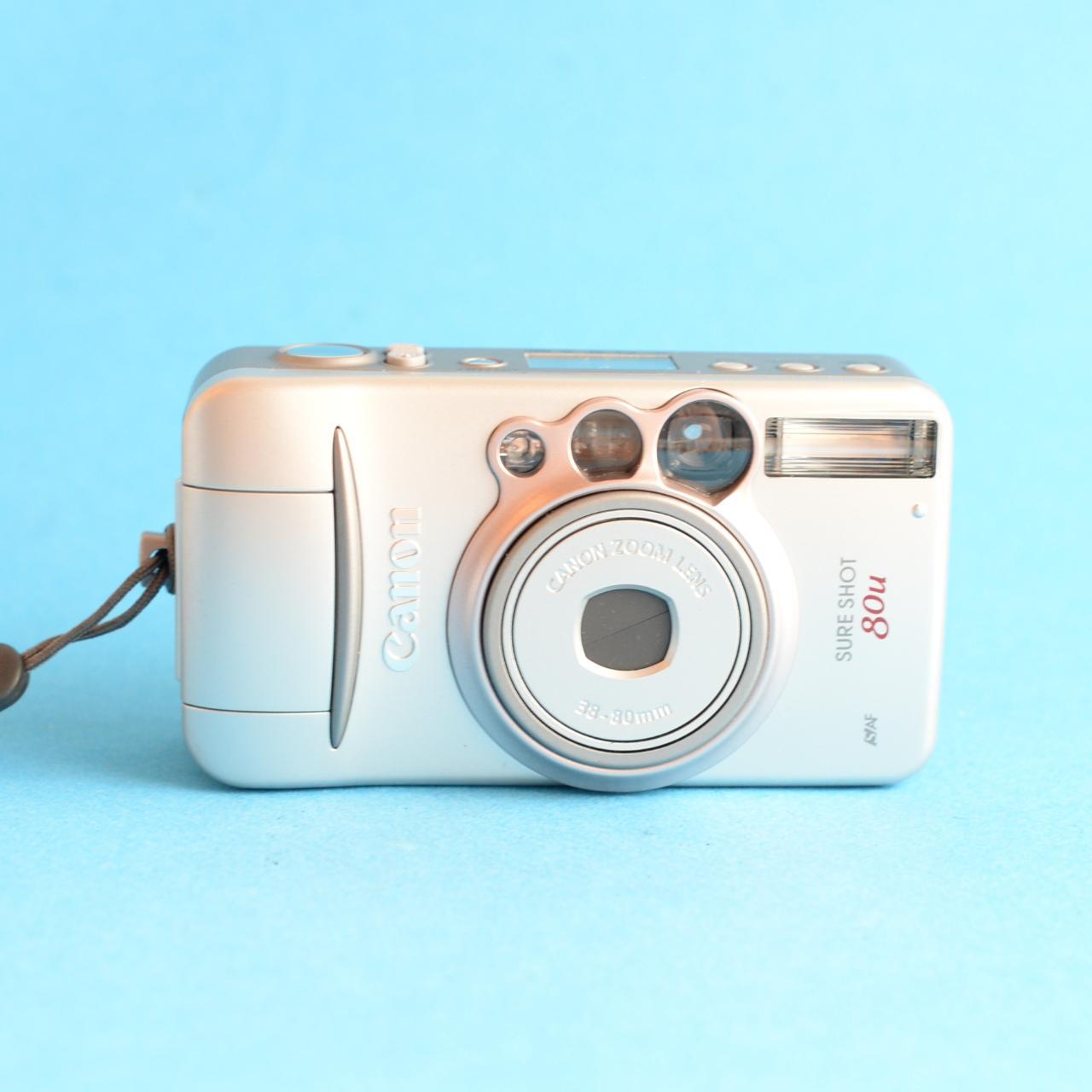 Canon Sure Shot 80u Film Camera | 35mm Point & Shoot | Tested & Working | Silver