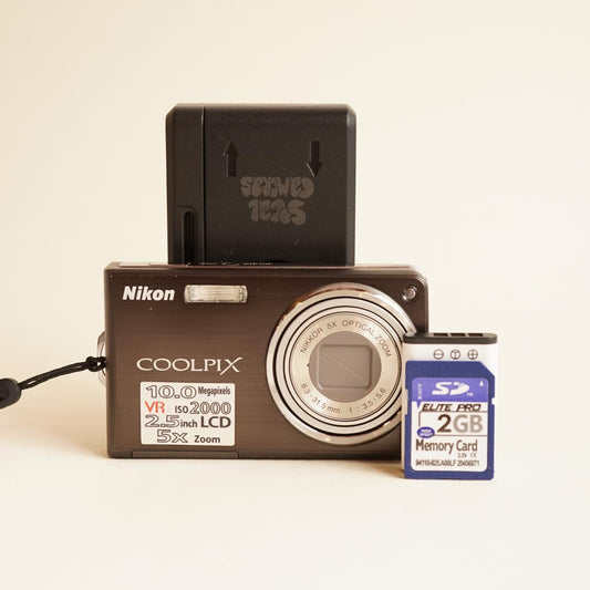 Nikon Coolpix S550 Digital Camera | 10MP | Tested & Working | Brown