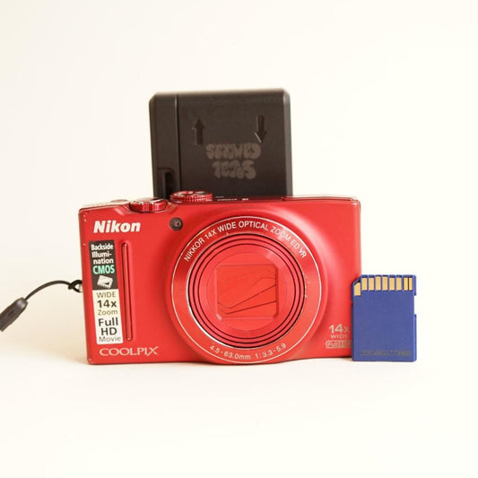 Nikon Coolpix S8200 Digital Camera | 16.1MP | Read Description | Red