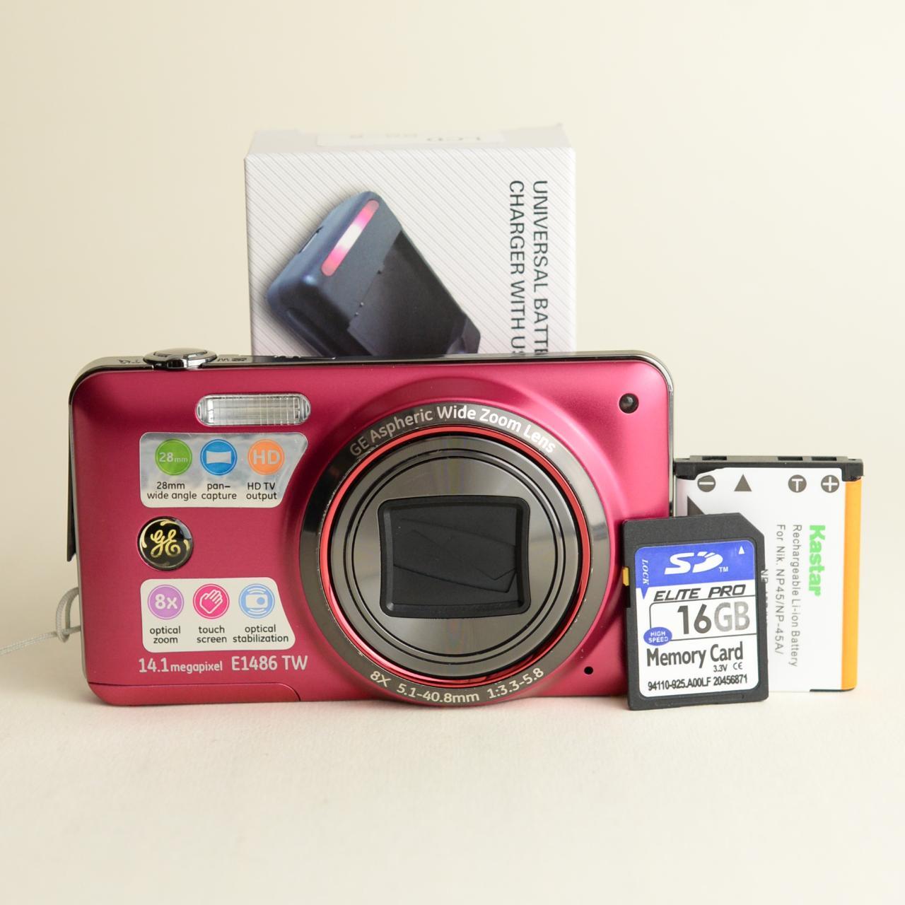 G&E E1486 TW | 14.1MP Digital camera with SD card | Pink