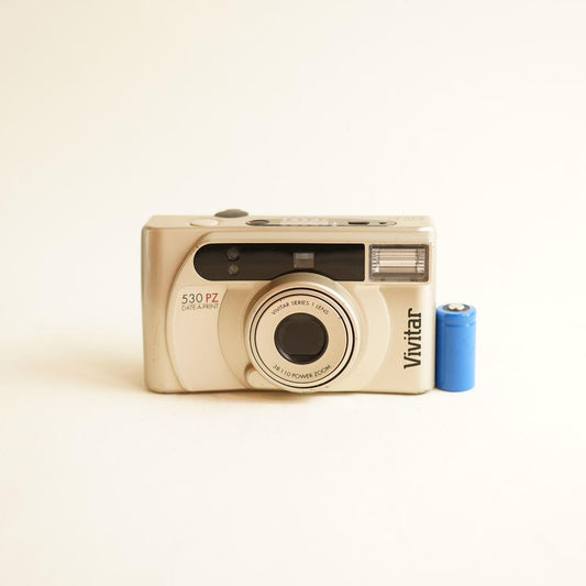 Vivitar 530PZ Film Camera | 35mm Point & Shoot | Tested & Working | Gold
